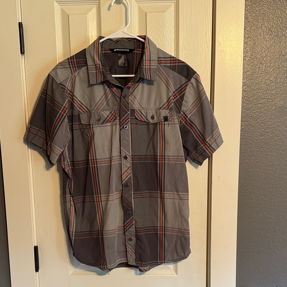 Men’s size large “Black Diamond” brand Madris style cotton short sleeve shirt - Picture 1 of 7